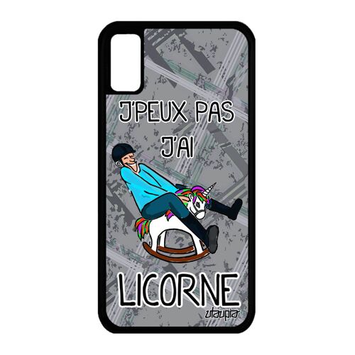 Coque Iphone Xs Silicone Je Peux Pas J'ai Licorne Telephone 4g Alu Design