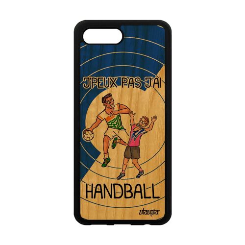 Coque Humour J'peux Pas J'ai Handball Honor 10 En Bois Silicone Portable Drole A