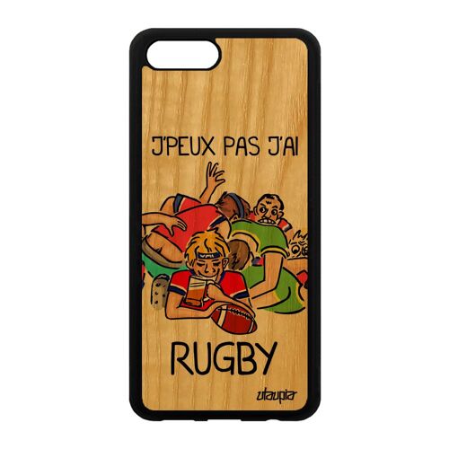 Coque Silicone Pour Honor View 10 V10 Bois J'peux Pas J'ai Rugby Pas Cher Humour