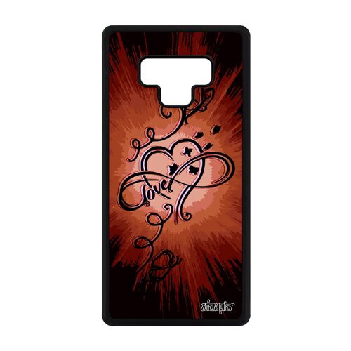 Coque pour Galaxy Note 9 silicone infini love dessin amour metal Orange Samsung Galaxy Note 9
