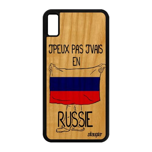 Coque Iphone Xs Max Bois Silicone J'peux Pas J'vais En Russie Frêne Housse Iphone Xs Max