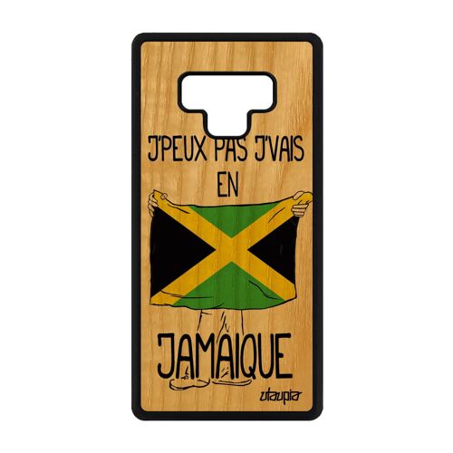 Coque Pour Galaxy Note 9 En Bois Silicone J'peux Pas J'vais En Jamaique Samsung Galaxy Note 9