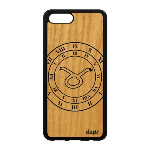 Coque Honor View 10 V10 Bois Silicone Signe Astrologique Taureau De Protection A