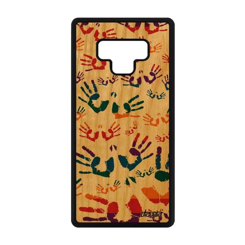 Coque Bois De Protection Pour Galaxy Note 9 Silicone Empreinte Main Samsung Galaxy Note 9