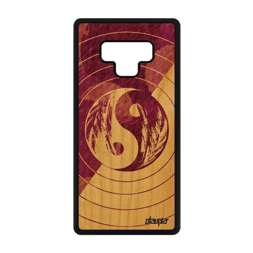 Coque Bois Silicone Samsung Note 9 Yin Et Yang Ying Dessin Bien & Mal Zen Samsung Galaxy Note 9
