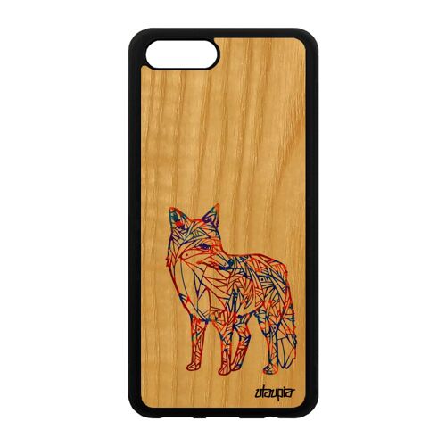 Coque Renard Honor View 10 V10 En Bois Silicone Bebe Souple Tribal 4g Telephone