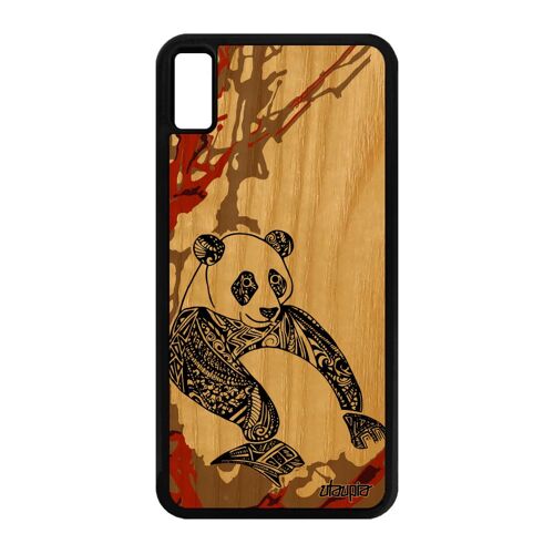 Coque Bois Iphone Xs Max Silicone Panda De Protection Smartphone Etui Iphone Xs Max