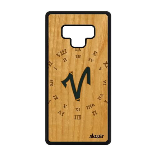 Coque Note 9 En Bois Silicone Signe Belier Noir Femme Etui Rigide Samsung Galaxy Note 9