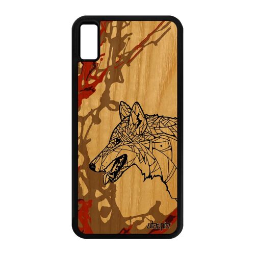 Coque Silicone Rigide Iphone Xs Max Bois Loup Homme Cadeau Fete Des Peres