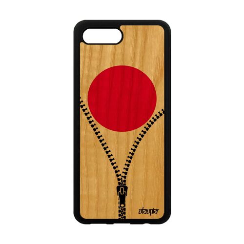 Coque Silicone Pour Honor 10 En Bois Drapeau Japon Japonais Tpu Rigide Basket Jo