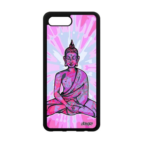 Coque silicone pour Honor 10 bouddha noir hindou image tibet personnalisé case a