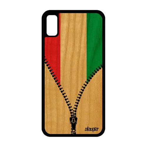 Coque Bois Silicone Drapeau Hongrie Hongrois Pour Iphone Xr Coupe D'europe