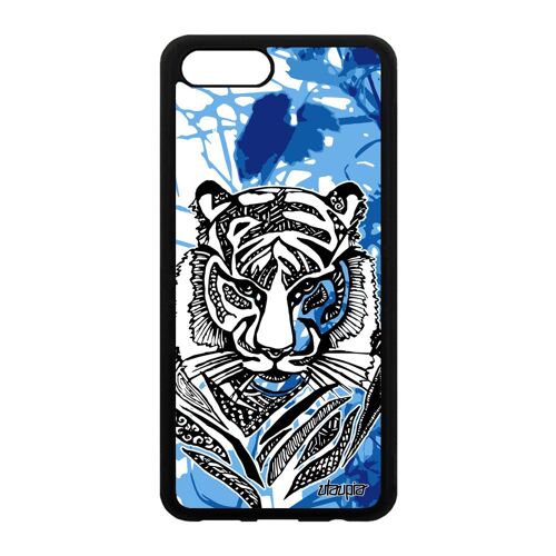 Coque tigre pour Honor View 10 V10 silicone nature noir BKL-AL20 aluminium fleur