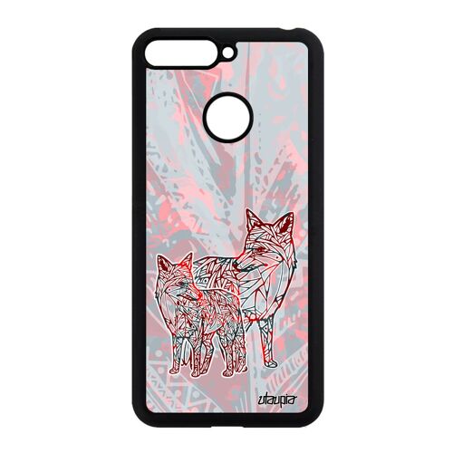 Coque Silicone Renard Pour Honor 7a Pastel Tribal Etui Polaire Homme Foret Gel A