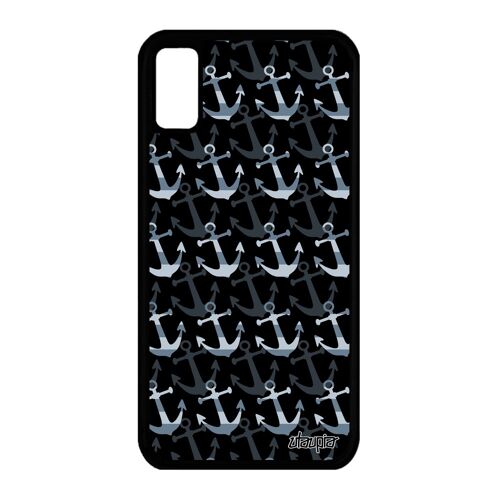 Coque Iphone Xs Silicone Ancre Jolie Bumper Imprimé Capitaine Vintage Art Iphone Xs