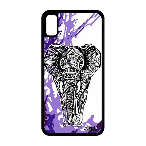 Coque Iphone Xr Silicone Elephant Fantaisie Dessin Ganesh Arbre Art Metal