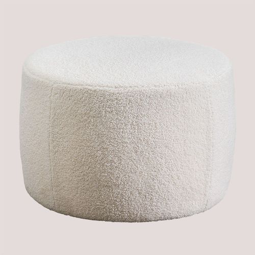 Pouf En Chenille Jaldinguer Blanc