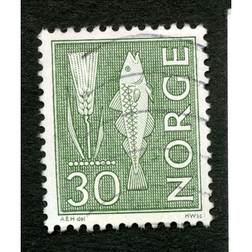Timbre Oblitéré Norge, 30