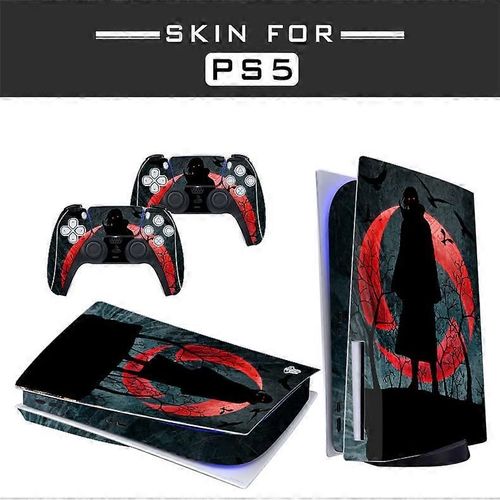 Peau Adhésive - Compatible Pour Ps5 - Housse Pour Personnaliser La Console - Film Vinyle Amovible - Qualité Hd Satinée Mate (Disque, Naruto Uchiha Itachi02)
