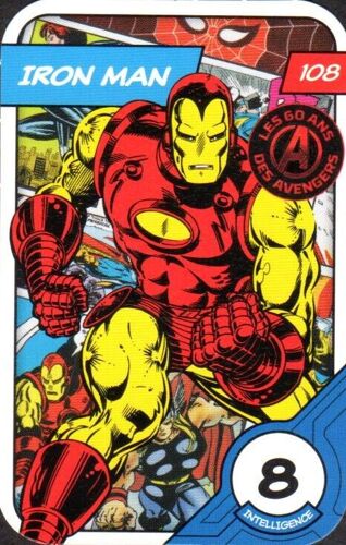 Carte Leclerc Marvel 2023 Défie Tes Héros Iron Man 108