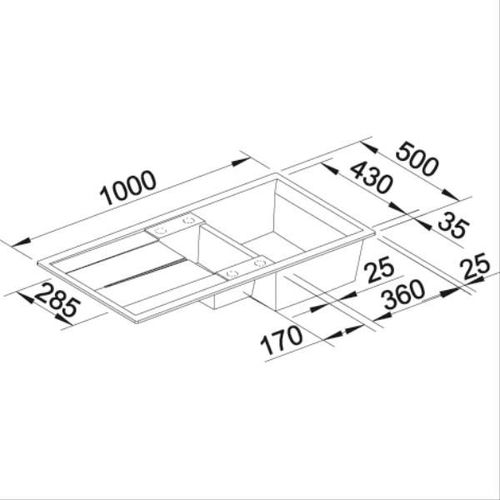 Blanco - 513239 - Évier - Blancometra 6 S - Encastrable - 60 cm - Silgranit® PuraDur® II - Anthracite