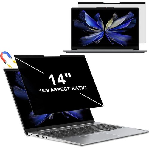 Magnétique Filtre De Confidentialité Pour 14 Pouces 16:9 Laptop, Amovible Anti-Lumière Bleu Anti-Rayures Protection Ecran, Anti Espion Protecteur D'Écran Pour Hp/Dell/Lenovo/Samsun[ZHUJ1195]