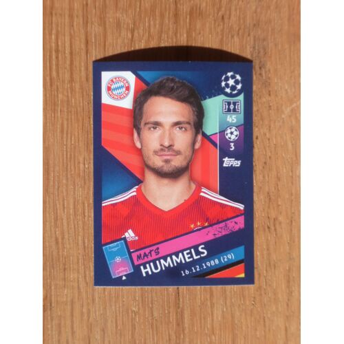 Image N°85 Panini Foot Champions League 2018 2019 - Mats Hummels -Bayern Munich-