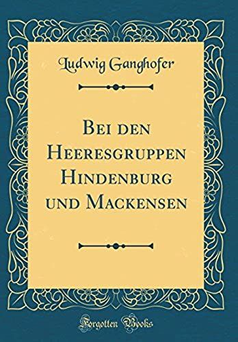 Bei Den Heeresgruppen Hindenburg Und Mackensen (Classic Reprint)
