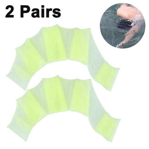Gants Aquatiques Gants Palmés De Natation Gants Aquatiques Palmes De Natation Gant D'entraînement Pour Accessoire De Natation-Vert