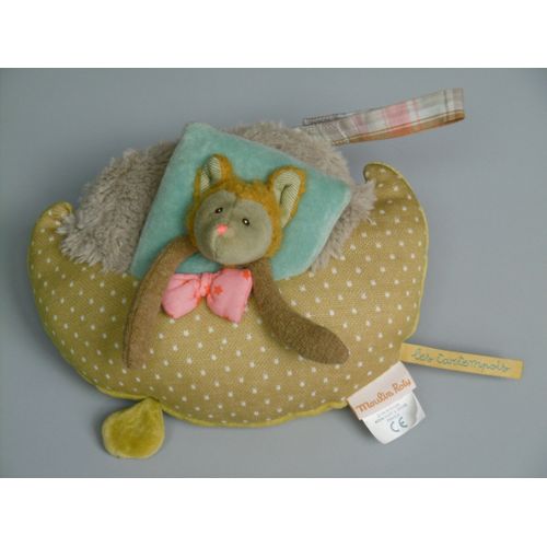 Doudou loup renard vert musical Les Tartempois Moulin Roty