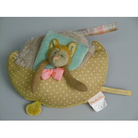 Doudou loup renard vert musical Les Tartempois Moulin Roty