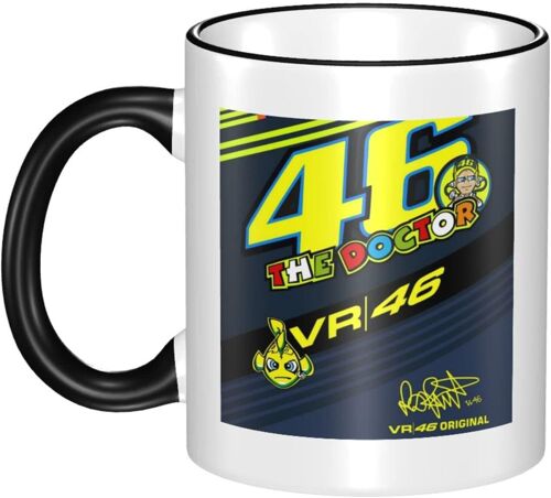 Valentino Rossi Vr46 Tasse D'anime Tasse À Café De Grande Capacité 330 Ml Tasse De Petit Déjeuner En Céramique Facile À Nettoyer Cadeau D'anniversaire Personnalisé Bo32