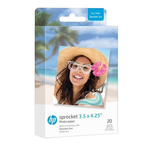 Hp Film Sprocket 3x4 (20) (3 X 4 Pouces), Papier Photo