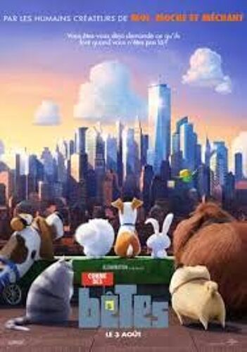 Comme Des Betes - The Secret Life Of Pets - Chris Renaud - Yarrow Cheney - Affiche De Cinéma Plastifiée Roulée En Couleur 240x150 Cm