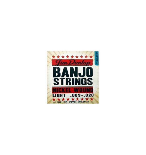 Dunlop Djn0920 Nickel Light 9-20 - Jeu De 5 Cordes Banjo