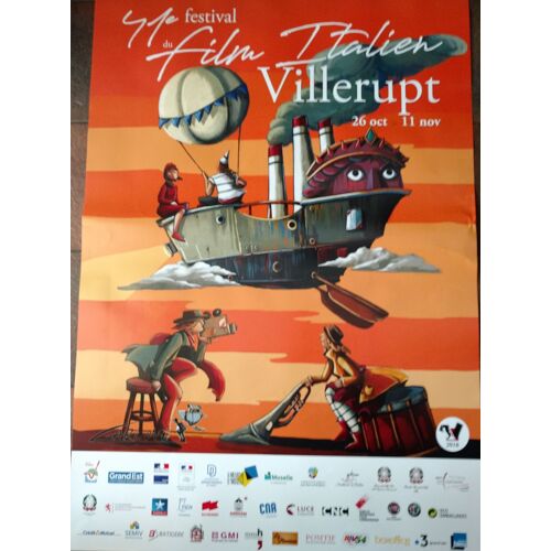 Festival Film Italien Villerupt - 41è Festival - 60x80cm - Affiche / Poster Envoi En Tube