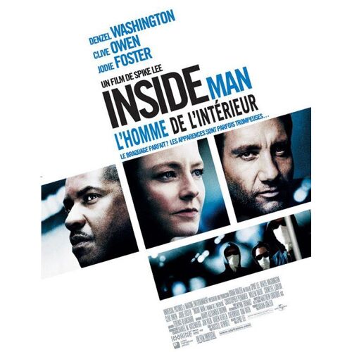 Inside Man - Denzel Washington - 40x56cm - Affiche Cinéma Originale - Envoi Plié