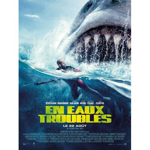 En Eaux Troubles (The Meg) - Véritable Affiche De Cinéma Pliée - Format 40x60 Cm - De Jon Turteltaub Avec Jason Statham, Rainn Wilson, Ruby Rose - 2018