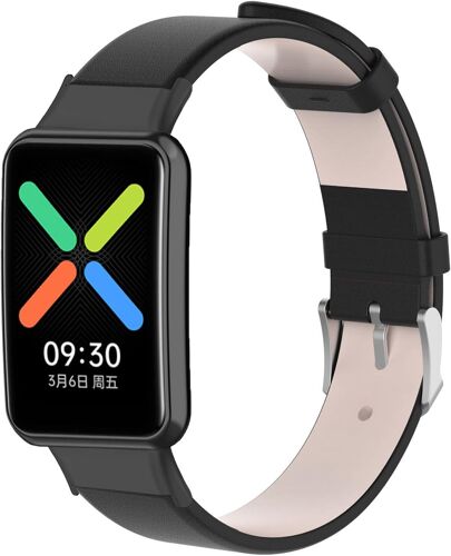 Bracelet Compatible Avec Oppo Watch Free, Femme & Homme Cuir Bracelets De Remplacement Straps Bracelets De Sport Bracelets Pour Oppo Watch Free Smartwatch Accessoires (Noir)[Let9136183]