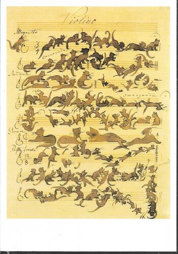 Partition De Chats, Dessin De Moritz Von Schwind