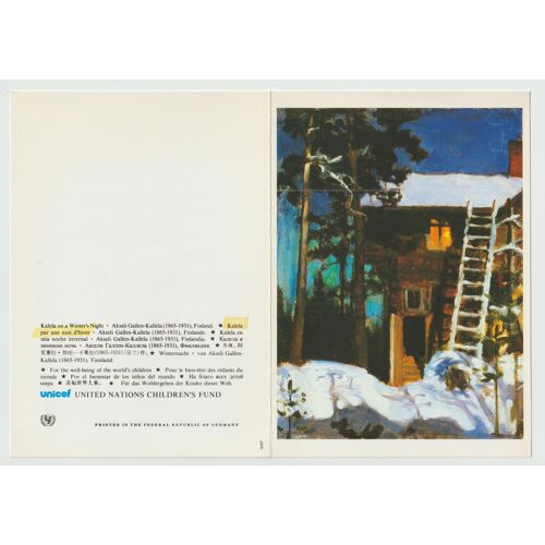 Carte De Collection Kalela Par Une Nuit D'hiver, Akseli Gallen-Kallela 1865-1931, Finlande