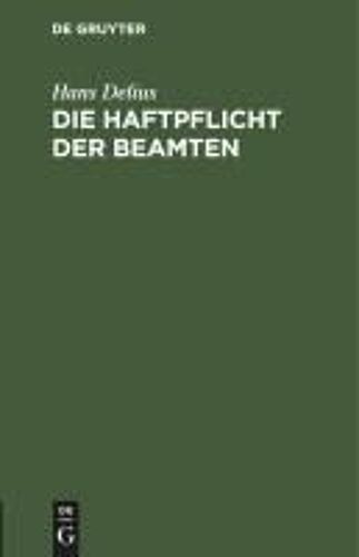 Die Haftpflicht Der Beamten