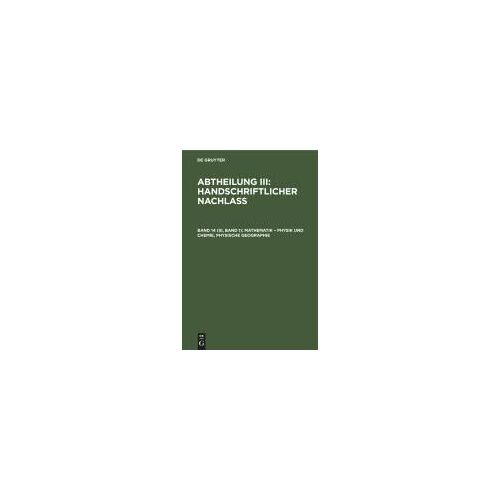 Mathematik - Physik Und Chemie, Physische Geographie