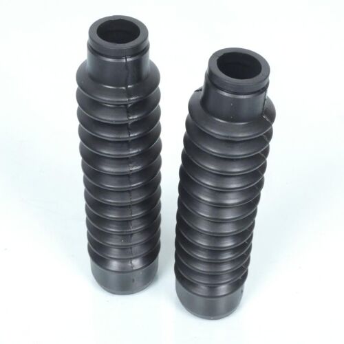 Paire De Soufflet De Fourche Noir Ø26x41x195mm Pour Moto Ancienne