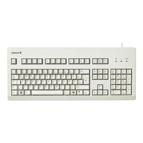 CHERRY G80-3000 - Clavier - PS/2, USB - français - France - gris clair