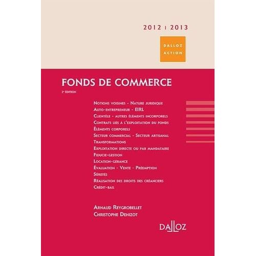 Fonds De Commerce 2012-2013