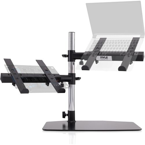 acdsgd-Support Ordinateur Portable Double - Laptop Stand - Support PC Portable - Hauteur Réglable et Conception Ergonomique pour Mixeur DJ, Équipement Audio, Poste de Travail et Utilisation à Domicile
