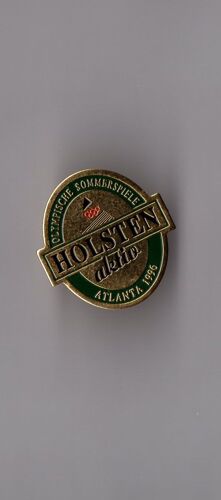 Pin's Bière Holsten Pilsener (Version Jeux Olympiques Atlanta 1996 - Olympische Sommerspiele) Doré Hauteur: 2,3 Cm