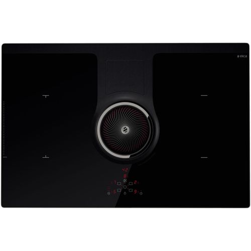 Elica NikolaTesla BL/F/83 - Table de cuisson à induction aspirante - 4 foyers - largeur : 83 cm - profondeur : 51.5 cm - classe A+ - noir