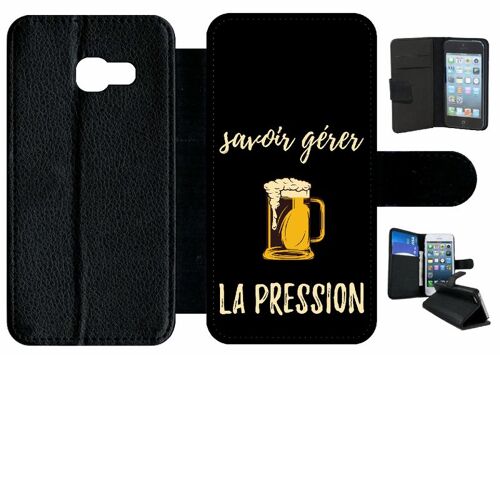 Etui À Rabat Galaxy A3 (2017) - Savoir Grer La Pression - Simili-Cuir - Noir